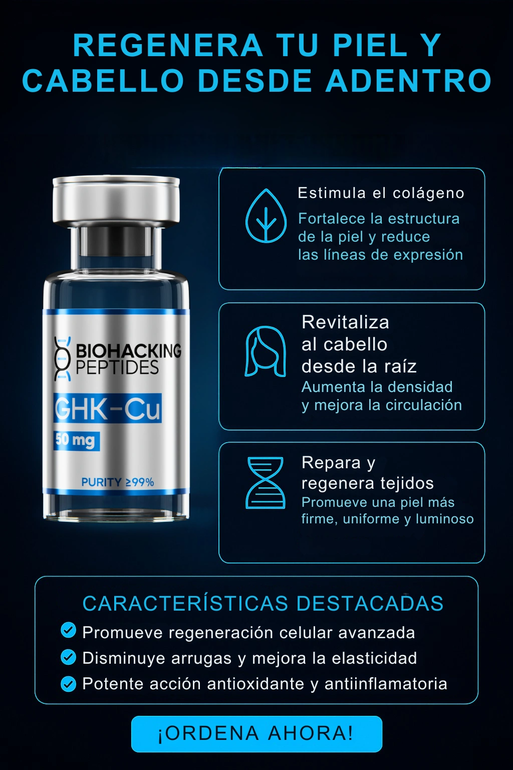 GHK-Cu Regenera tu piel y cabello